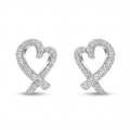 Heart Strings - Puces d’oreilles en moissanite avec serti pavé