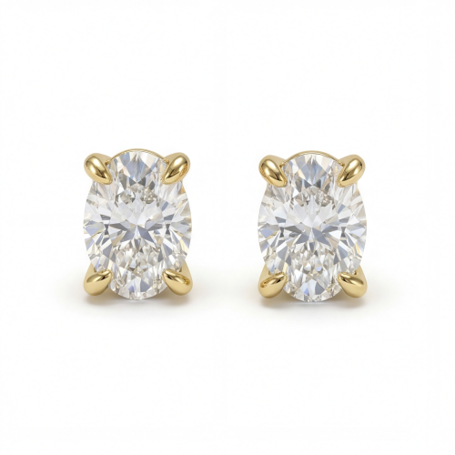 Ovalis – Puces d’oreilles en moissanite ovale