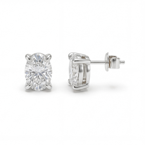 Ovalis – Puces d’oreilles en moissanite ovale