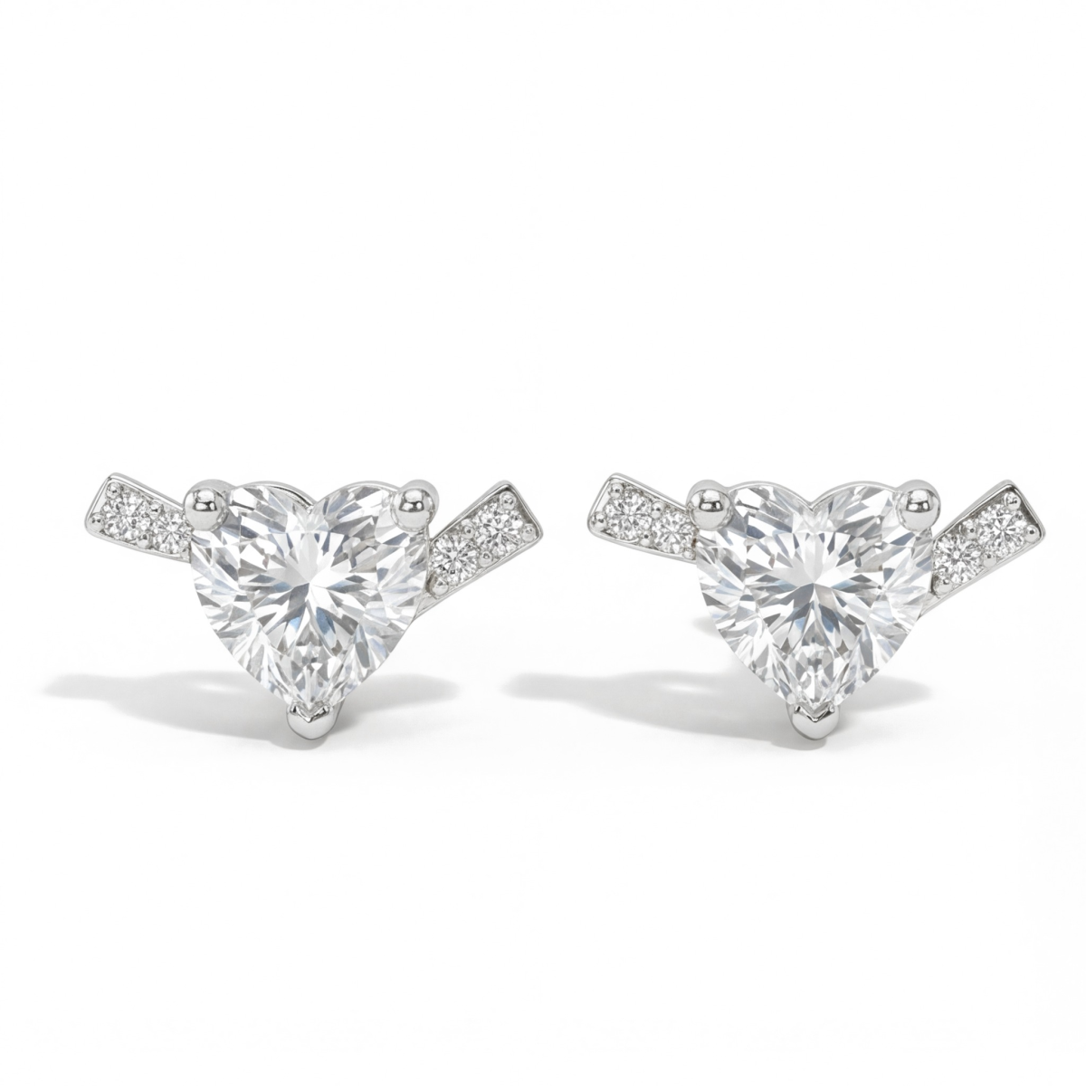 Heart's Desire - Puces d’oreilles en moissanite