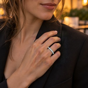 Evertina - Bague d’éternité en moissanite