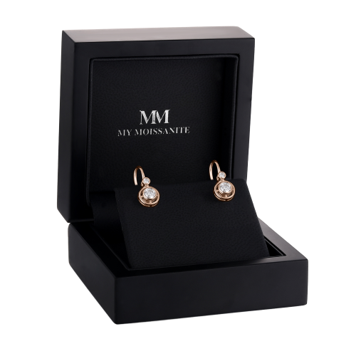 Lunar - Boucles d’oreilles en moissanite à fermoir à levier