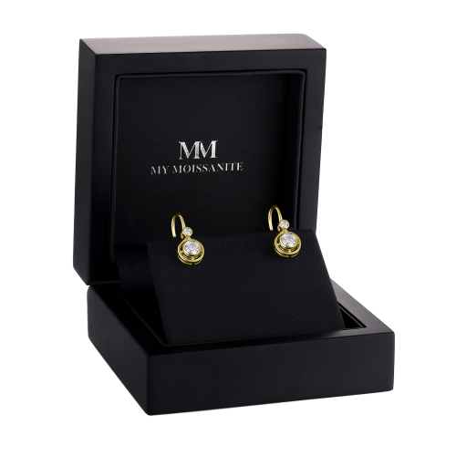 Lunar - Boucles d’oreilles en moissanite à fermoir à levier