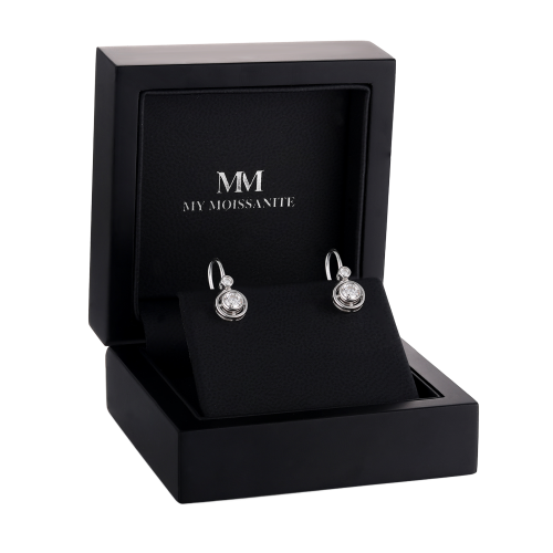 Lunar - Boucles d’oreilles en moissanite à fermoir à levier