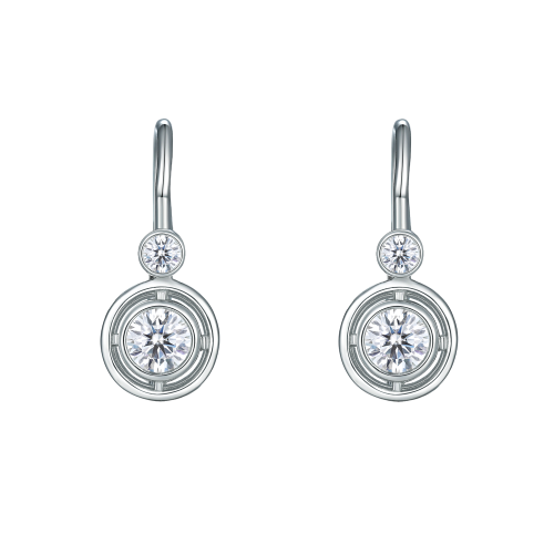 Lunar - Boucles d’oreilles en moissanite à fermoir à levier
