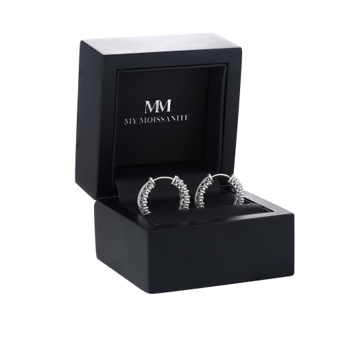 Pristine - Boucles d’oreilles mini-créoles en moissanite