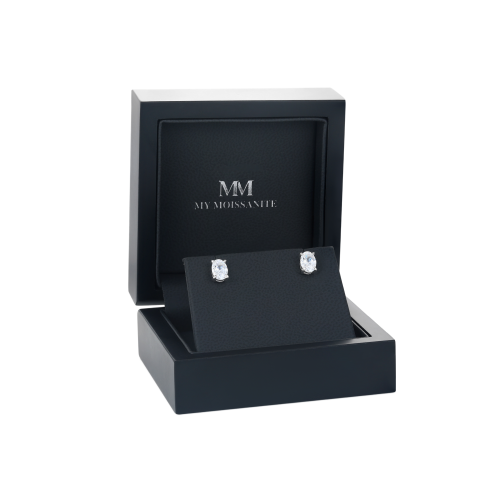 Ovalis – Puces d’oreilles en moissanite ovale