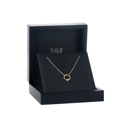 Luna - Pendentif solitaire contemporain en moissanite