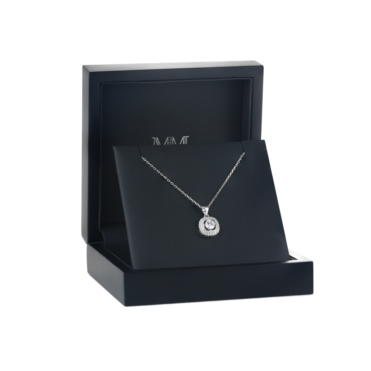 Vivara - Pendentif en moissanite avec halo incrusté